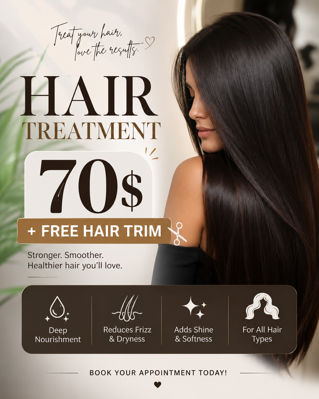 Hair Treatment Special — $70 + Free Hair Trim